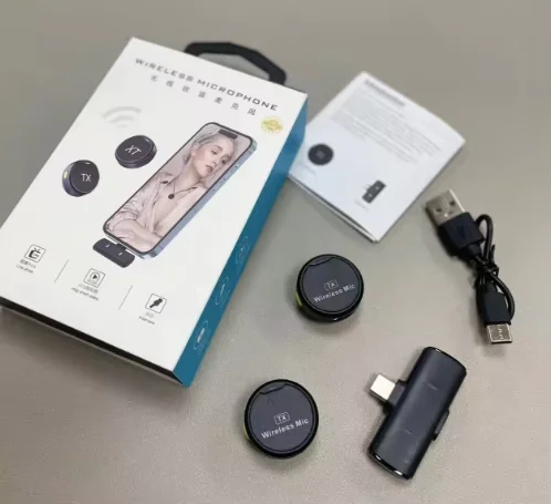 M1 Snap-on Microphone, Wireless Collar-Type Two-Microphone with Noise Reduction Function, Customizable LOGO Available