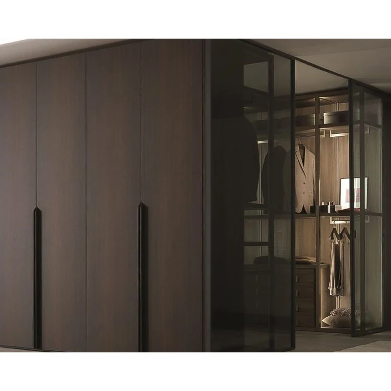 Kejahome Sliding Walldrope Wardrobe Mechanisms Shelving Led Strip Light for Bedroom Furniture Clothes Naked Drawer Wardrobe