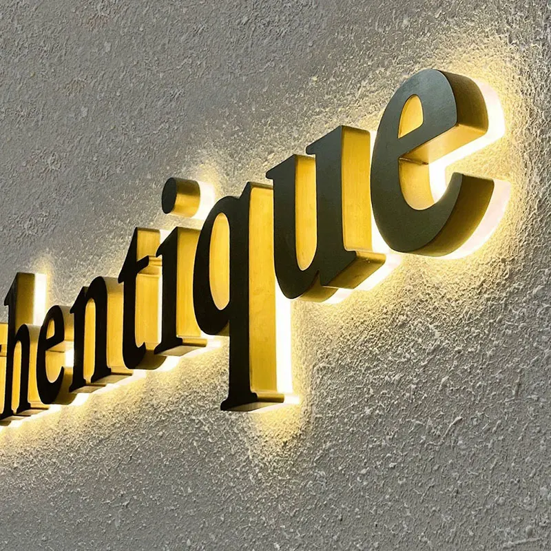 Outdoor Store Acrylic Letters Signage Machine Making 3D Lighted Alphabet Metal Letter Sign Backlit Led Letter Electronic Signs