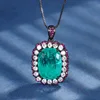Black gold emerald pendant with chain
