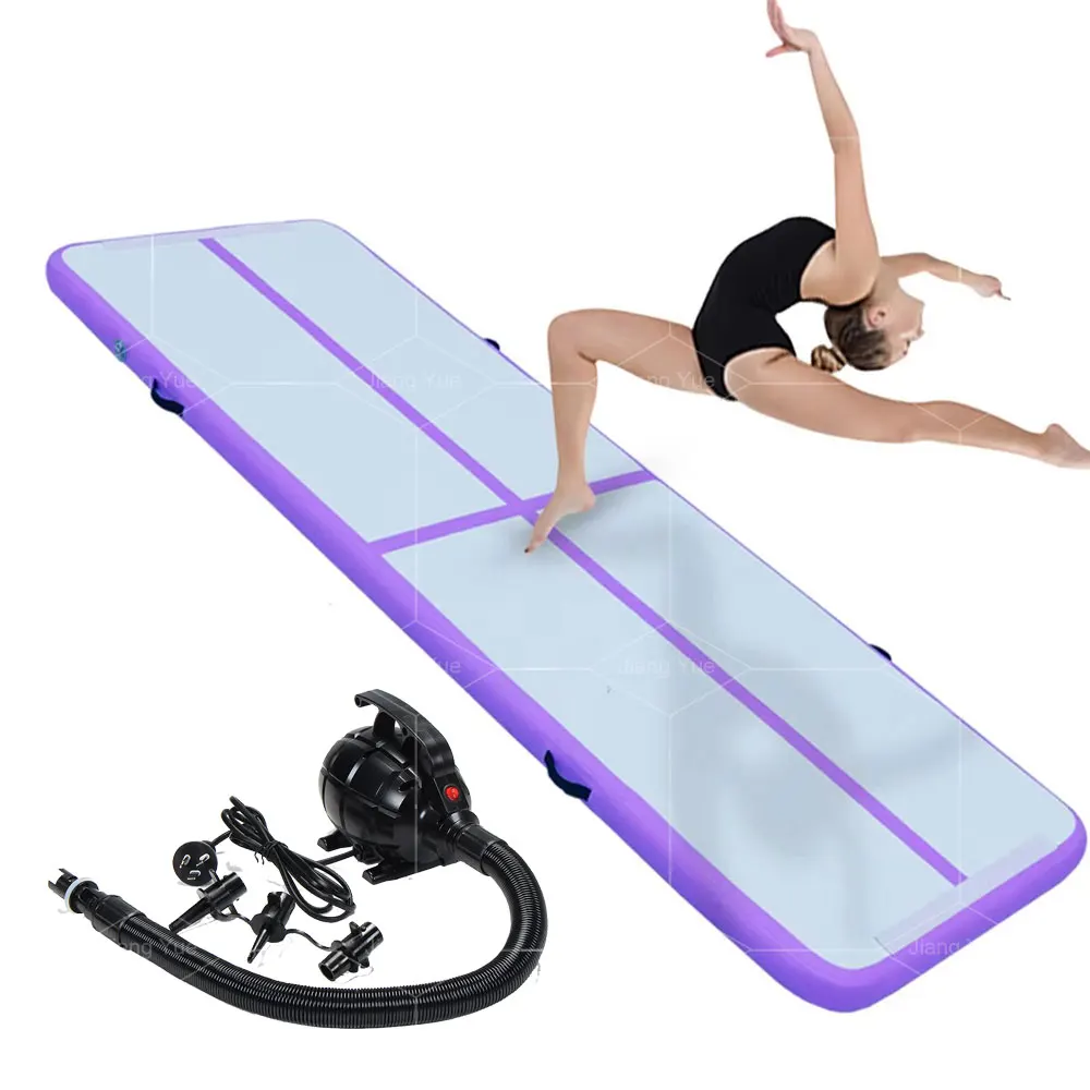 Dwzdd Gymnastiekluchtmat, 3 m/4 m/5 m/6 m, opblaasbare gymnastiekmat voor thuis, sportschool, training, cheerleading, water