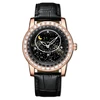 3 Rose Case Black Dial Black Band