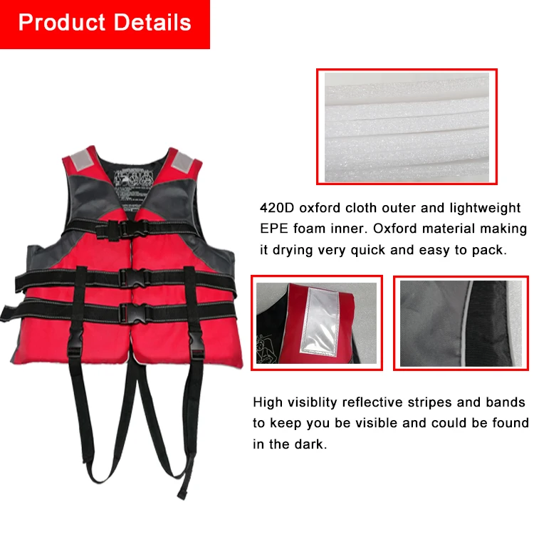 Custom Life Vest Flotation Swimming Jacket Rescue Belt Life Jackets for Adult