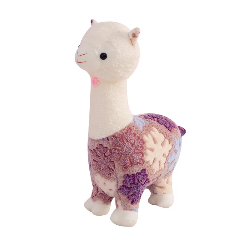 new snowflake alpaca plush toy doll cartoon grass mud horse