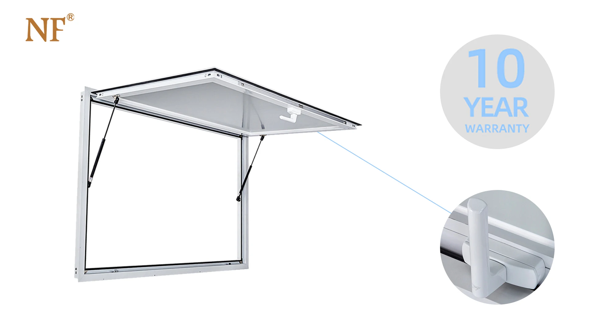 Aluminum Gas Strut Awning Window Double Glazed Glass Aluminum Windows