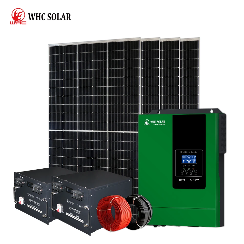 WHC SOLAR Power Generator Renewable Energy Off Grid Home 5Kw 10Kw 30Kw Hybrid Solar Power Mounting System Solar Energy System
