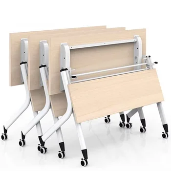 School Furniture Student Folding Training  College Table Desk  Mobile University  Classroom Discussion Smart Desk Foldable