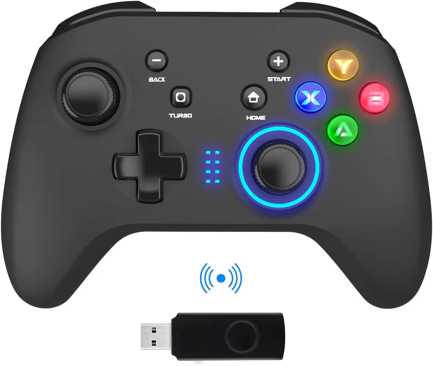 Wireless Gaming Controller,Pc Video Gamepad Joystick 2.4g Remote Console For 7/8/10/xp/laptop,Ps3,Switch - Buy Gamepad With Dual Vibration Remap M1-m4 Triggers,Wireless Joystick For Tablet Pc,For Android Tv Box Product on