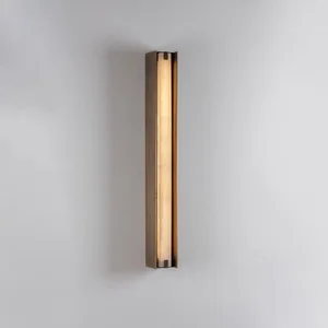 Modern Simple Natural Marble Wall Lamp Designer Brass for Living Room Bedroom Bathroom Home Background Wall Bedside Lighting