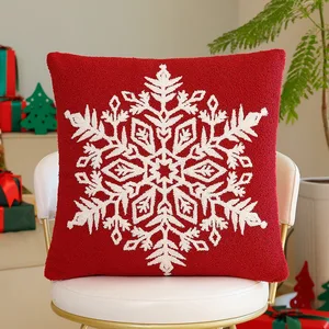 2026 Christmas Collection Microfiber Fabric Cushion Cover Square Pattern Holiday New Pillow Cover
