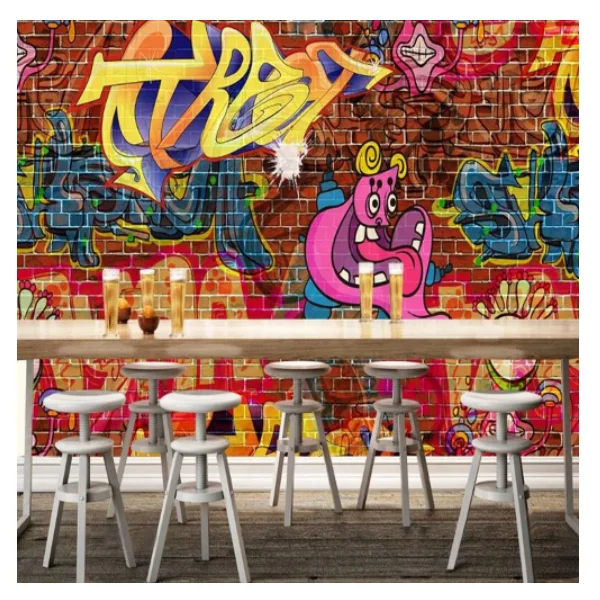 3D Graffiti Girl Wall Mural Wallpaper | Fruugo NO