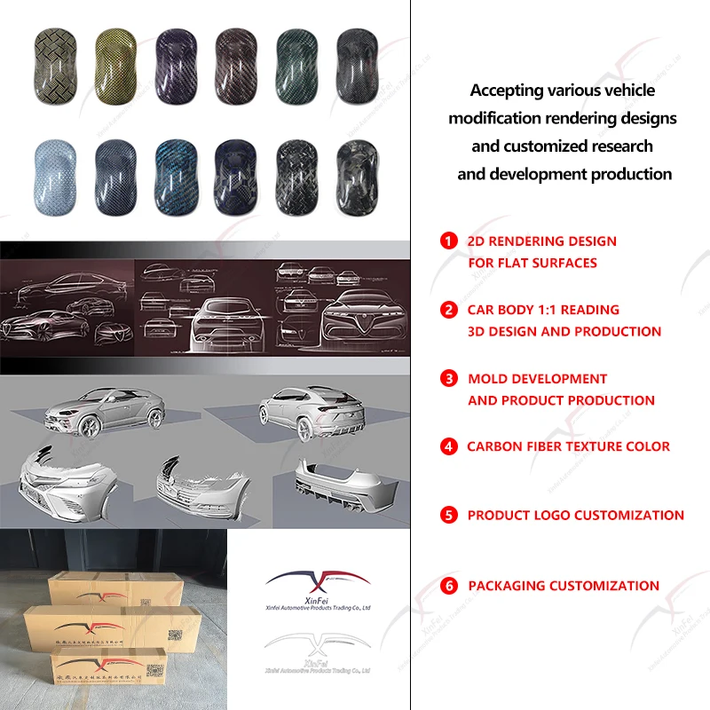 Suitable for Jaguar XF Body Kit Modified  New Bumper Carbon Fiber Car Exterior Decoration Accessories