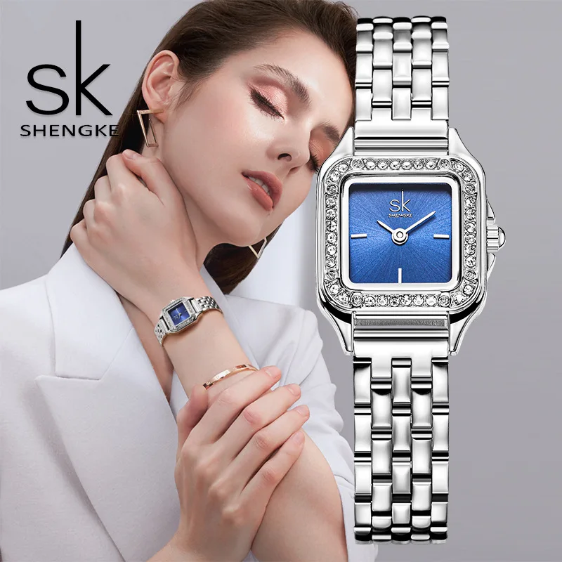美品 SEIKO CREDOR 腕時計 レディース ブレスレット スクエア SK K0173 高級ダイヤモンドスクエア女性用腕時計 ステンレススチール