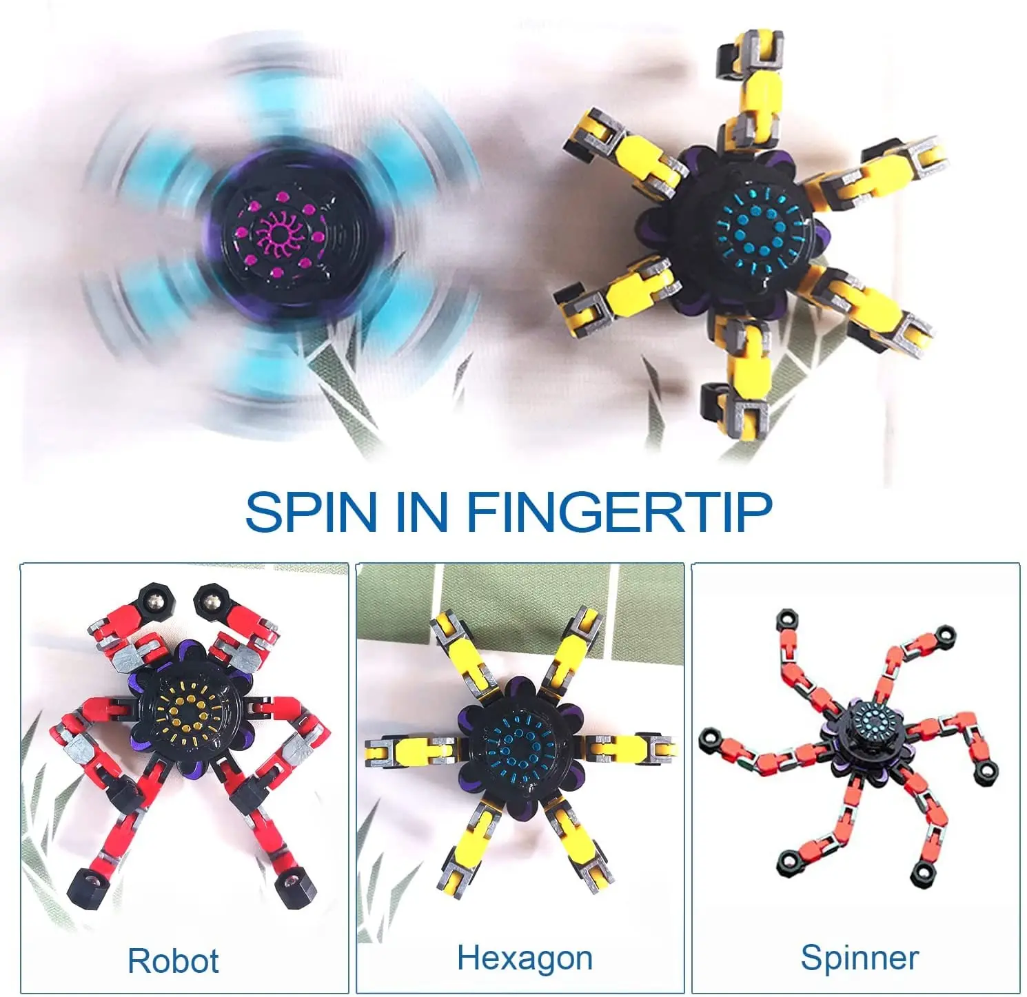 PT Custom Fidget Fingertip Spinner Decompression Toy Hand Spinning Toys for Kids Adults Decompression Finger Spinner Toy