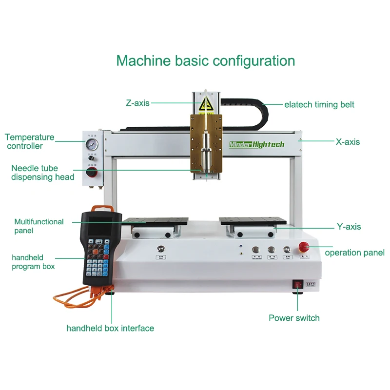 PCB Benchtop Automatic Epoxy Glue Dispenser - AB Dispensing Robot Machine