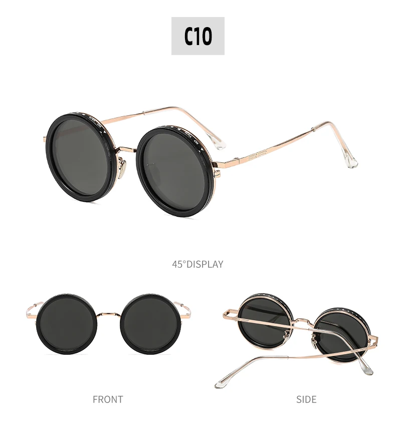 Hot High Quality Round Polarized Brightness Adjustable Sunglasses Aperture ND Filter Tint Adjustment Sunglasses with Camera Lens