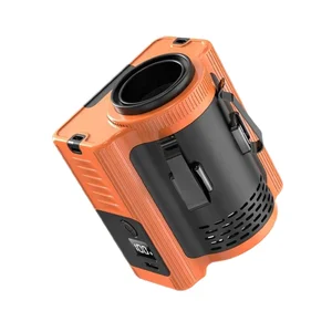 USB Rechargeable Portable Power Bank Bladeless Cooling Fan for Home Car RV Hotel Outdoor Use Handheld Installation Wearable Five