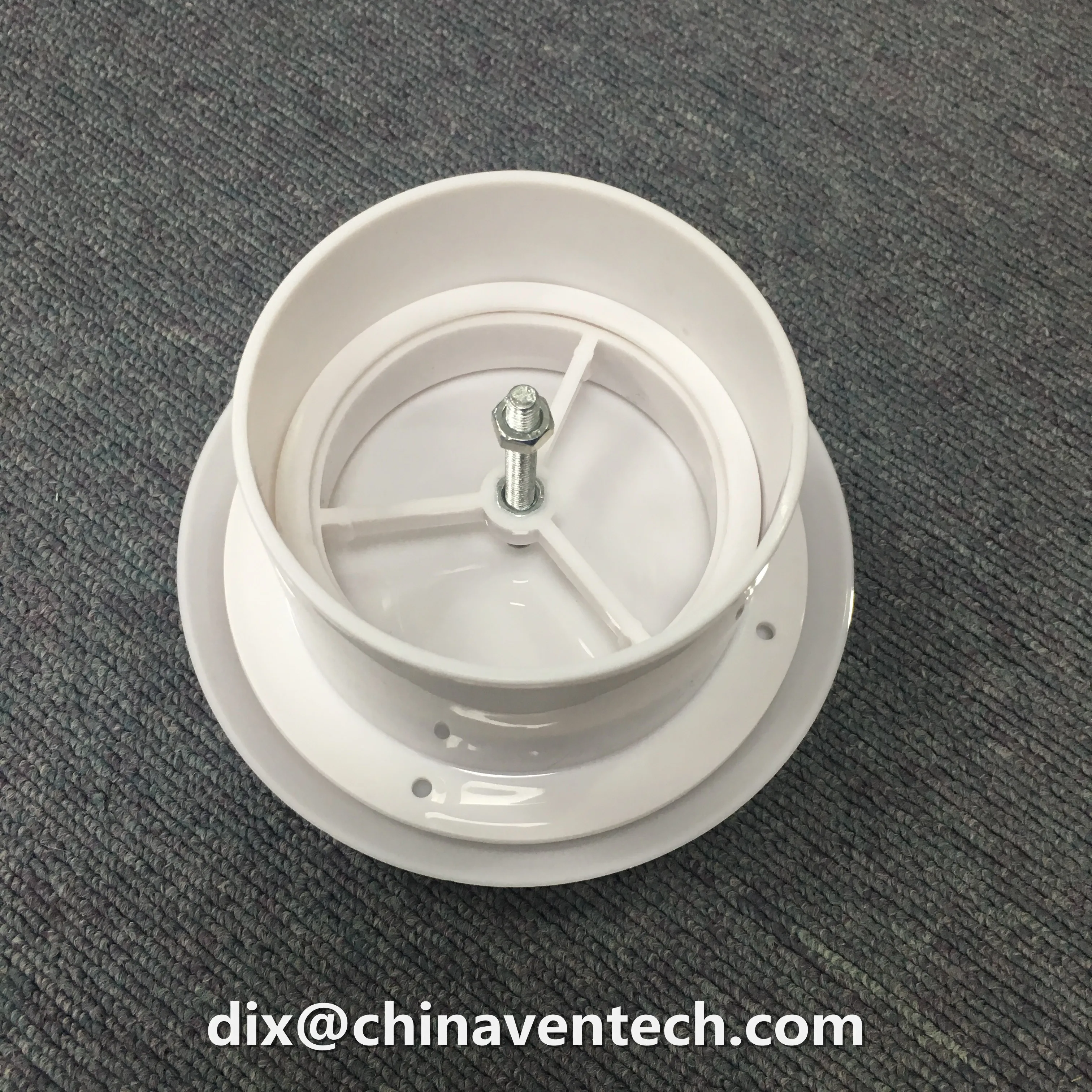 Supply and exhaust plastic air disc valves for ducting