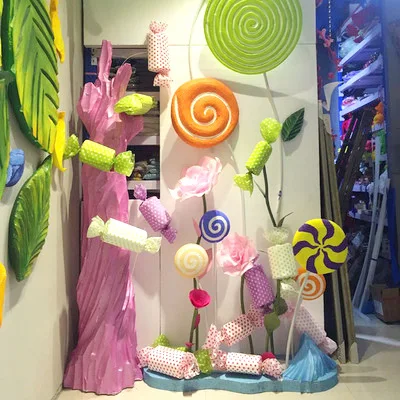 Foam Candy Sculpture Lollipop Shopping Mall Window Decoration - Buy ...