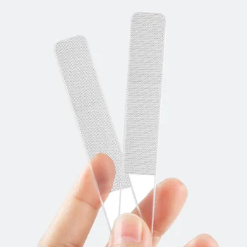 Mini Nano Polishing Korea Laser Etched Shiny 9cm Square Head Polish Set Glass Nail File with Case