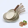 Beige with wooden handle