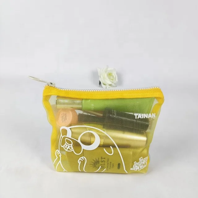 Прозрачная Водонепроницаемая сетчатая косметичка для макияжа сумка учебных ручек и карандашей с молнией роскошная на заказ подарок