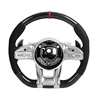 Leather+carbon fiber+red top stripe+red stitching