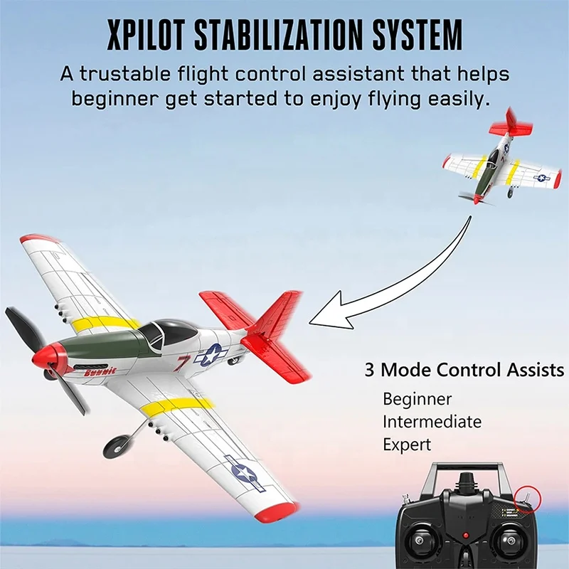 Volantex P51 Mustang 400mm RTF 4CH ラジコンプレーン 大人と子供向け