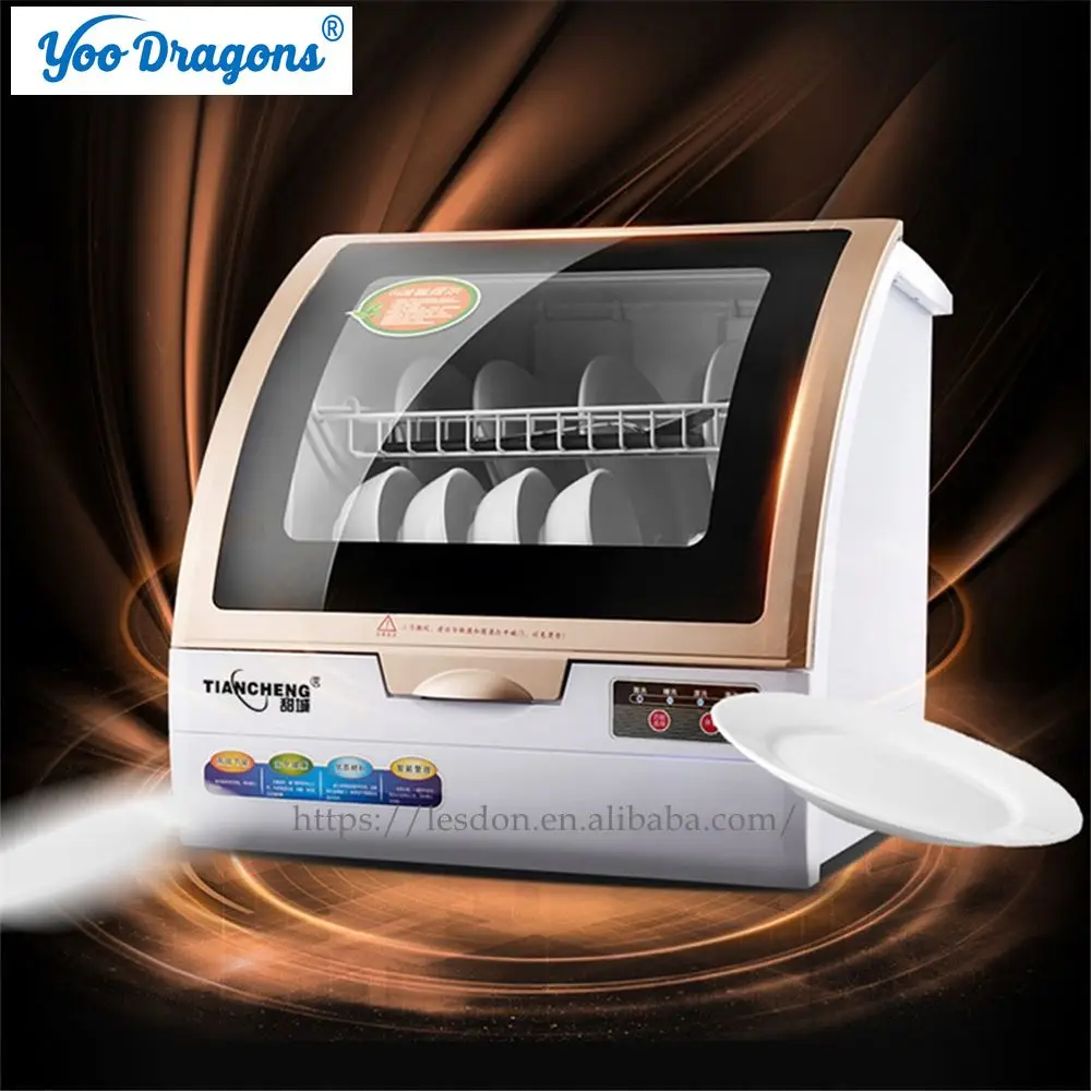 Бытовые автоматические настольные 6 комплектов посудомоечных машин двойная сушка небольшая посудомоечная машина для