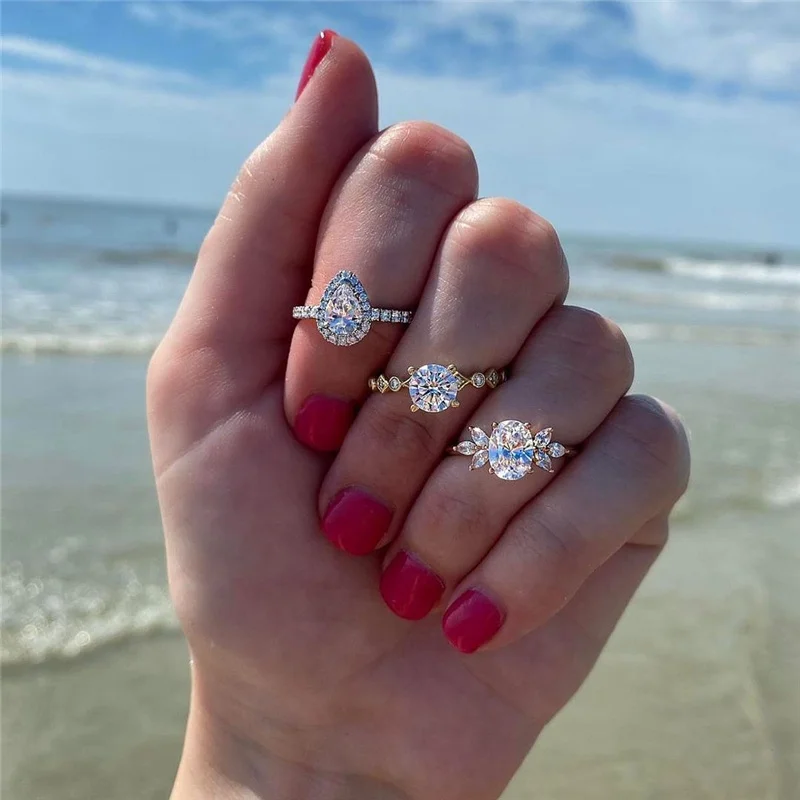moissanita anillos de compromiso oro 10k precio