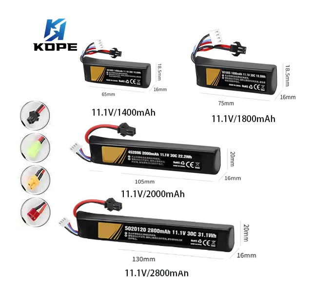 Gel Blaster Battery 11.1v 1400mah 1800mah 2000mah 2800mah Buy Gel Blaster Battery 11.1v