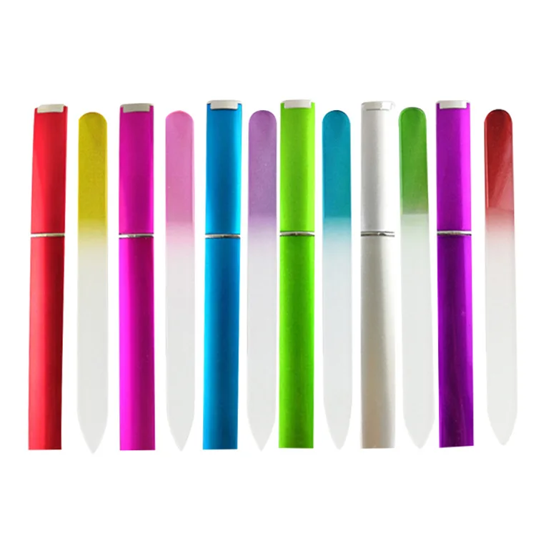 Professional Factory Beauty Tool Glass Nail File Glass Portable Nail File with case