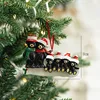 6 black bears - resin small ornaments