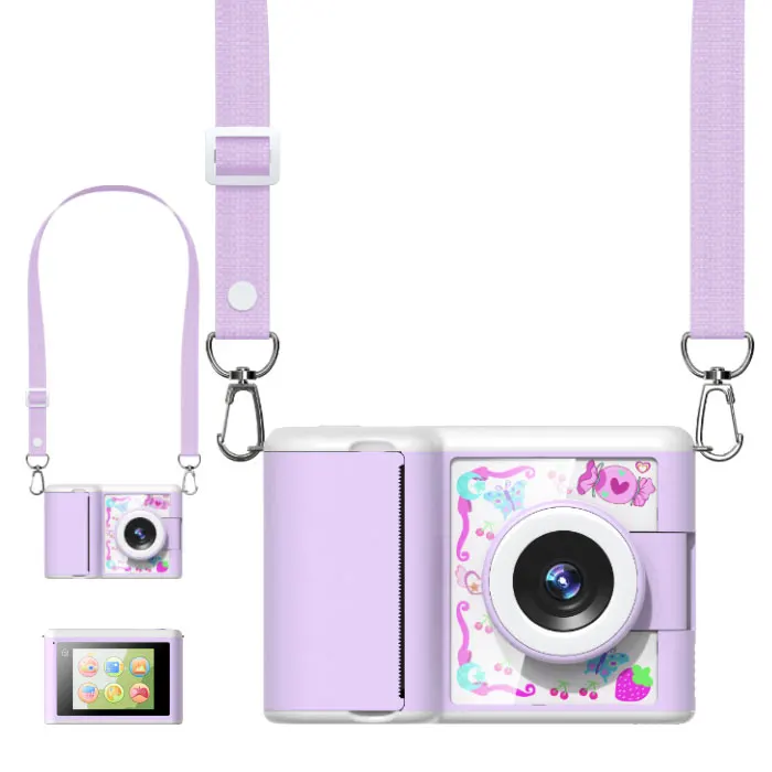 Digital Children Camera with Mini Printer Portable Thermal Instant Print Photo Kids Camera 3.5inch HD Video Toy Gifts