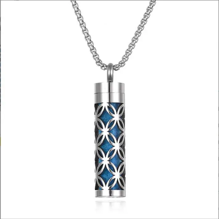 Wholesale Aromatherapy Jewelry Necklace Essential Oil Diffuser Necklace Stainless Steel Open Locket Aroma Scent Perfume Necklace