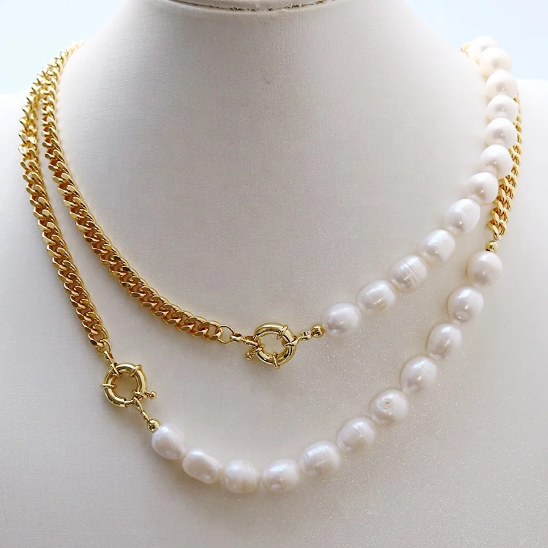 Fresh Water Pearl Wholesale Handmade Jewelry Necklace Pearls Strand Link  Chain Pearl Necklace Jewelry Accessories - Buy 2021 Trendy Necklace,Handmade  Pearls Necklace,Long Necklace Product on Alibaba.com