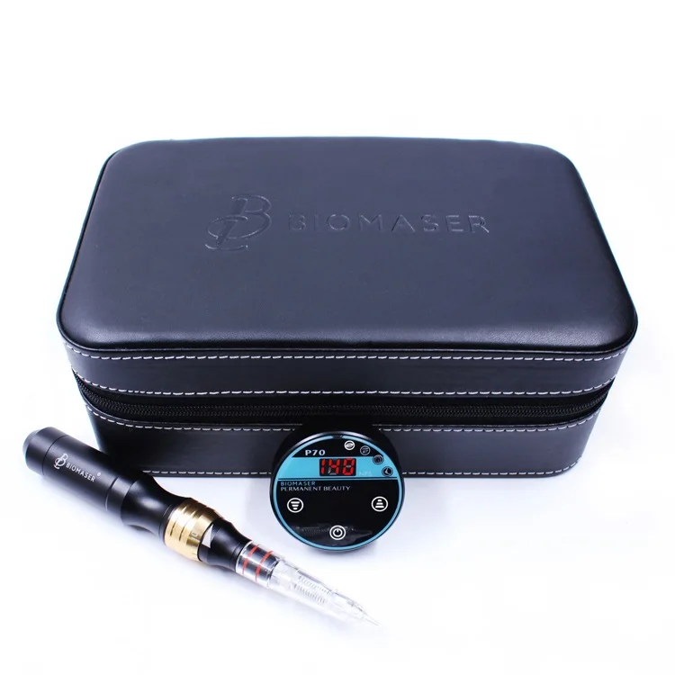 Профессиональная квалифицированная портативная машинка для перманентного макияжа Biomaser P70 татуажа бровей микрозатенение