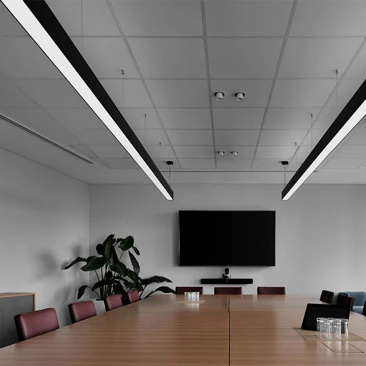 Square LED Panel Hanging Surface Recessed Led Linear Light No Gap for  Office Store Lighting
