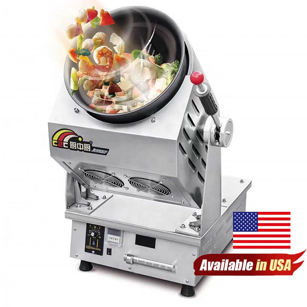 restaurant riz frit machine rotation smart robot cuiseur wok chef  automatique machine de cuisson intelligente robot de cuisine pour hôtel