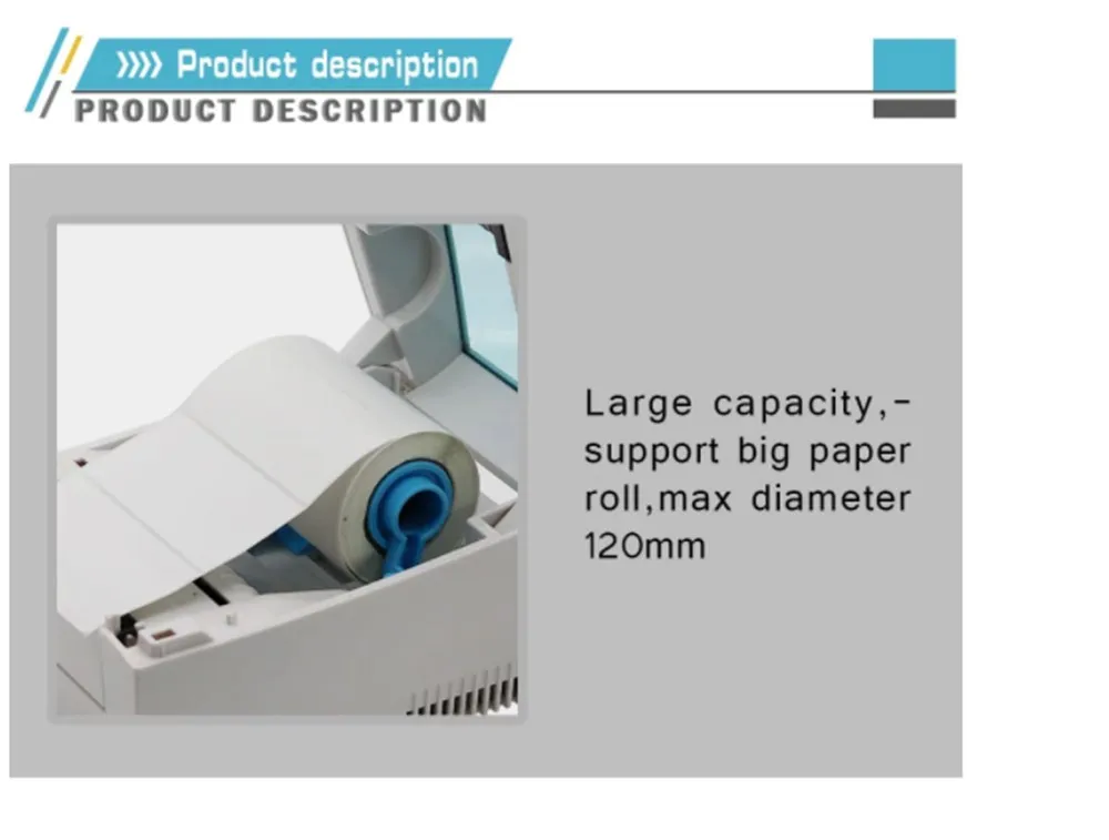 4 Inch 20mm To 118mm Desktop Barcode Label Barcode Printer Thermal
