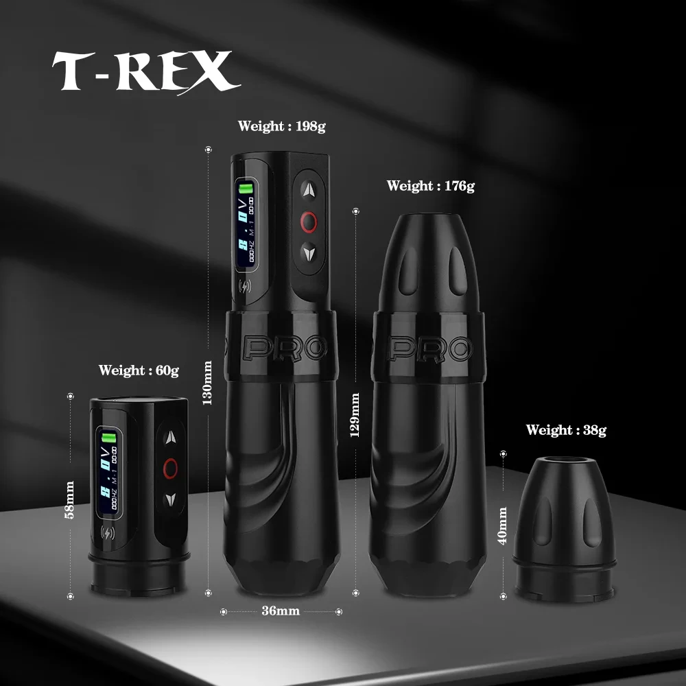 Trex Max Kablosuz Dövme Makinesi - Güçlü Motor, Çift Pil ile