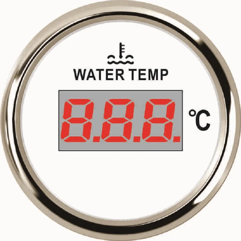 Приятная на ощупь 52 мм Цифровой Датчик температуры воды 40-120 градусов с Индивидуальные подсветкой 12V 24V