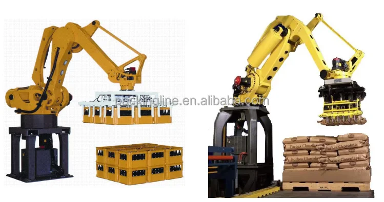 Full Automatic Manipulator Palletizer Robot Arm for Carton Box Bags ...