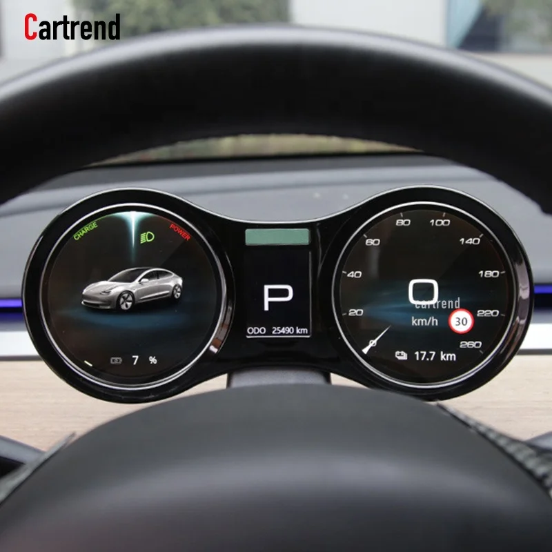 Tesla Model 3 Y 用 LCDデジタルインストゥルメントクラスター1年保証