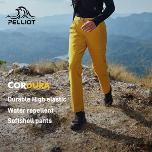 Pelliot Soft Shell  Pants 25 Women's New Cordura Outdoor Durable Windproof Water Repellent Hiking Mountaineering Sports Trousers