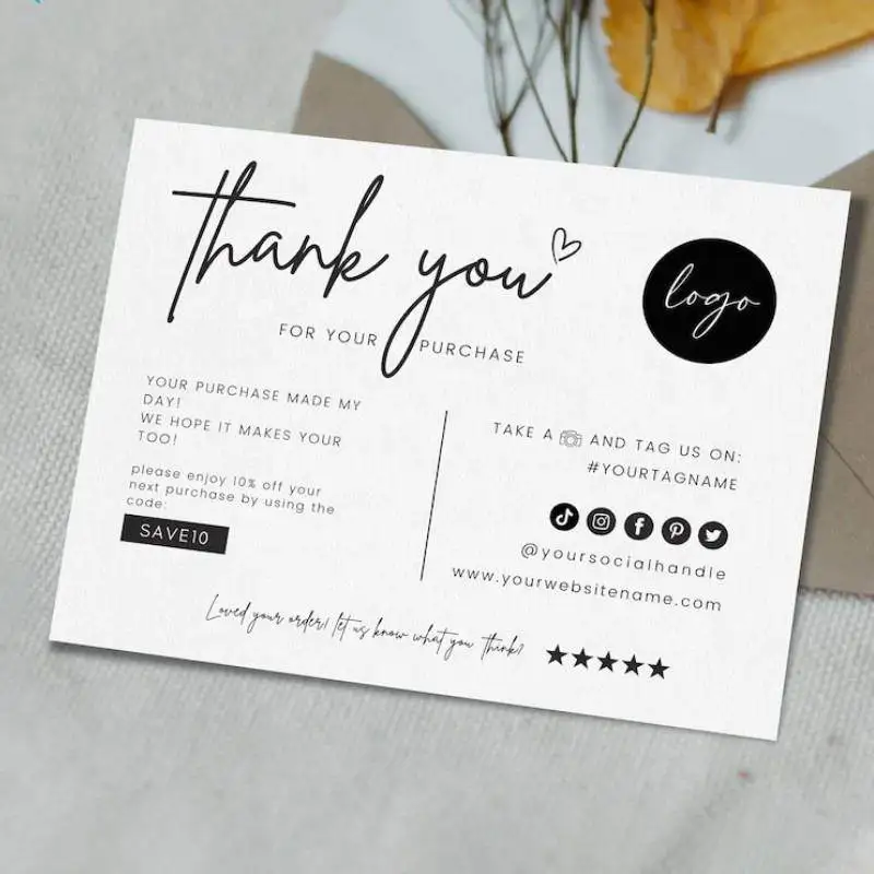 Экологичная двухсторонняя печать на заказ визитная карточка для вашей