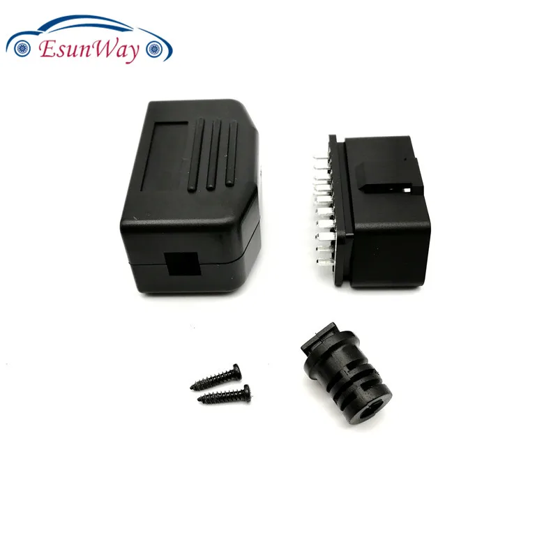 OBD OBDII 16Pin obd разъемов OBD2 16 контактный разъем корпус + линейная карта