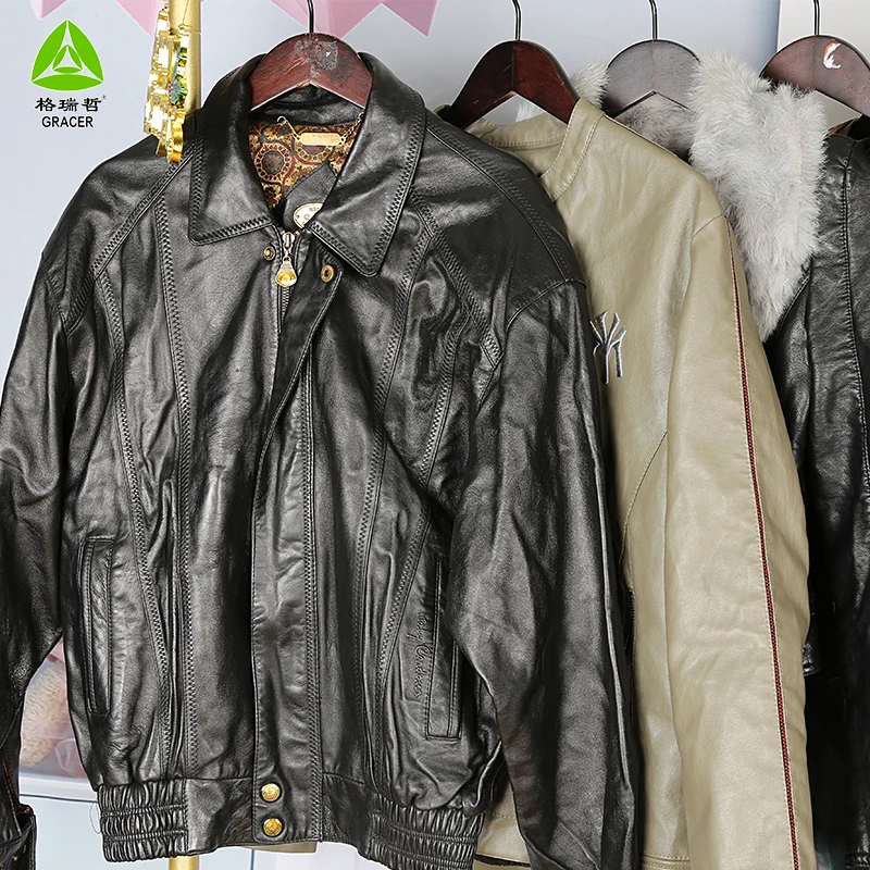Used Clothing Brand Second Hand Clothes Ukay Ukay Bales Leather Jackets  Mixed Winter Jacket Adults Winter Coat Bundle All Size