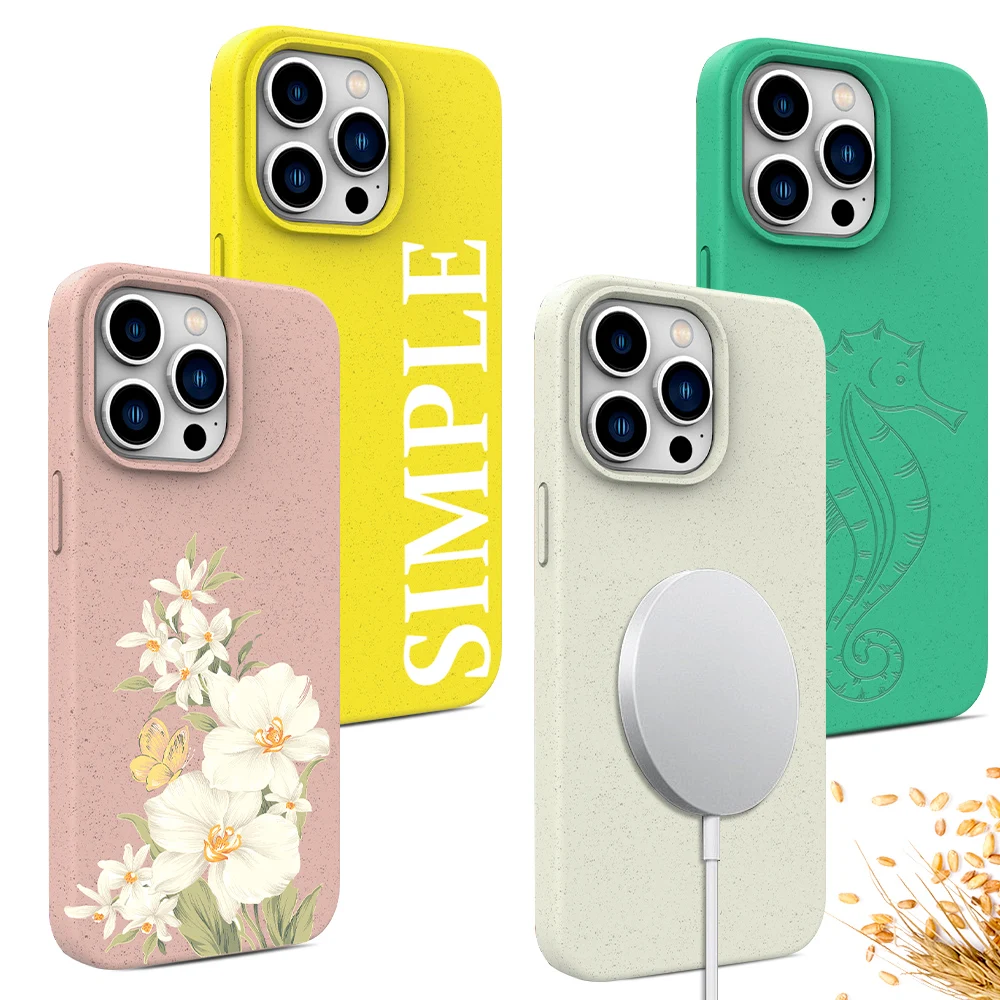 TENCHEN Custom Eco Friendly Phone case for samsung S21 S22 S23 S24 Plus ultra Biodegradable Phone case