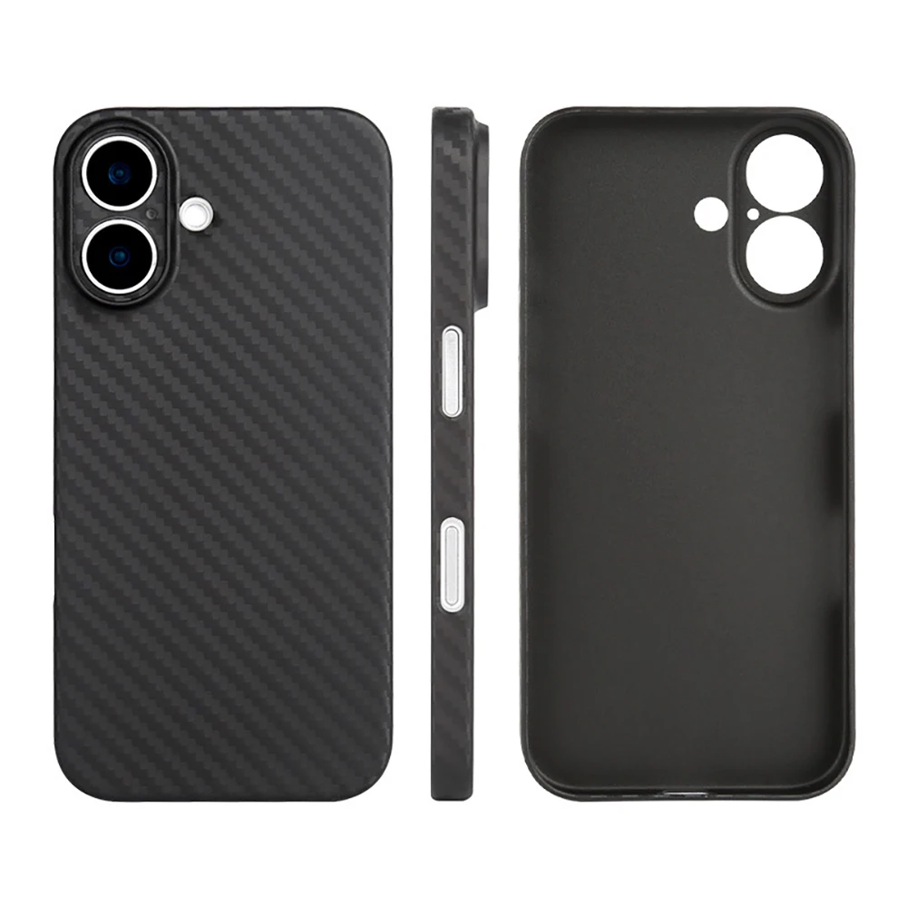 Laudtec Sjk880 Carbon Fiber Texture Phone Case Pp Ultrathin Lightweight Skin Friendly Cover Simple For Iphone 16 Plus Pro Max